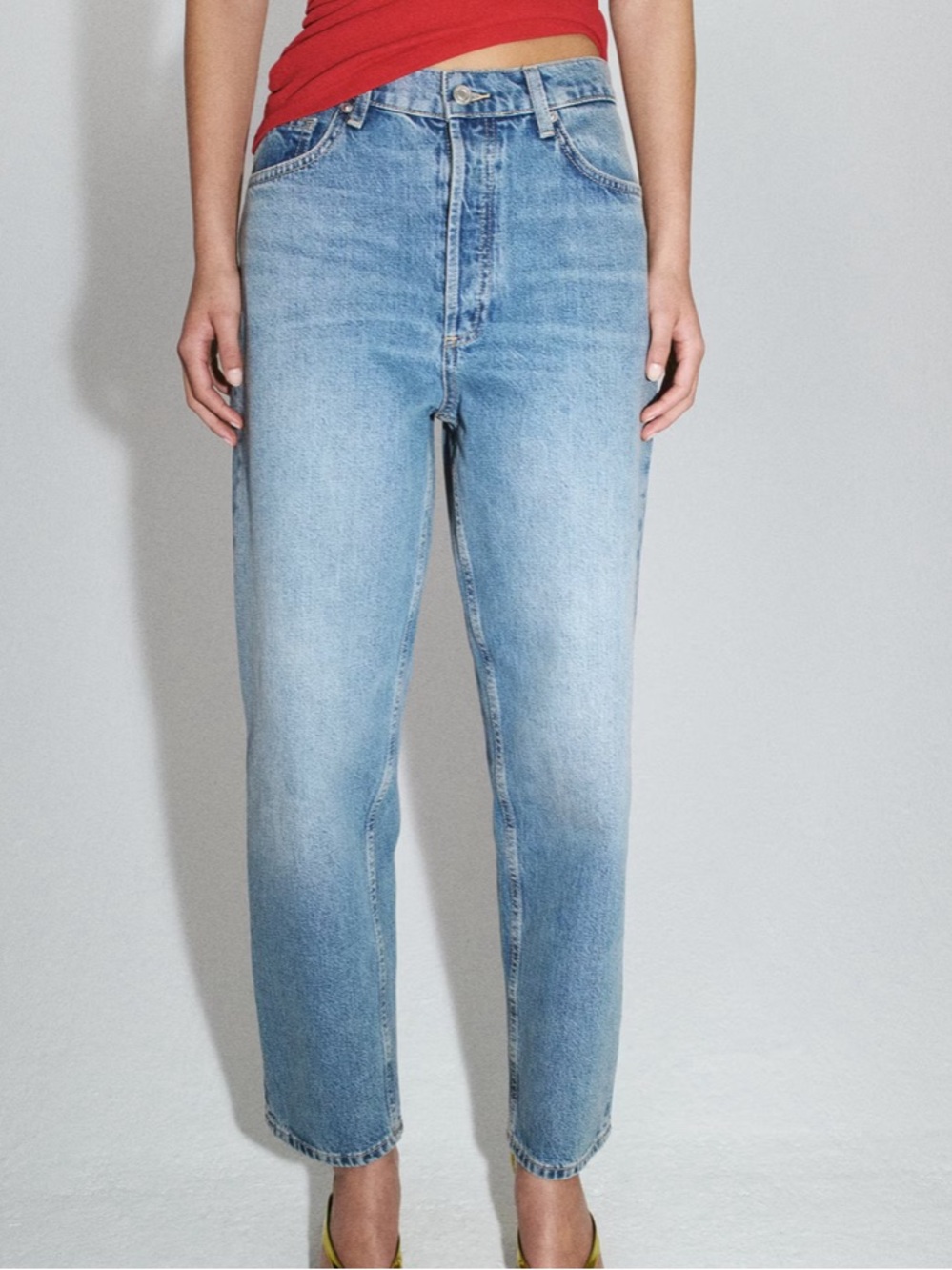 Mango Light Wash mom Jeans